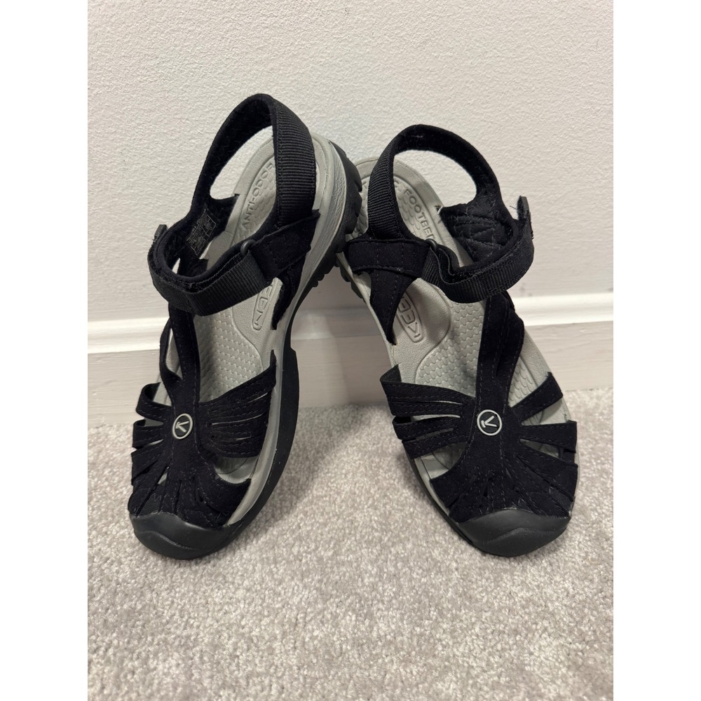 Keen Rose Sandals Black Gray Strappy Outdoor Hiking Water Shoes Womens 7